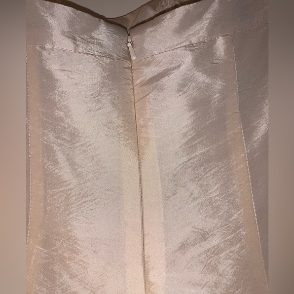 Champagne strapless formal dress with jeweled detail - Picture 12 of 15